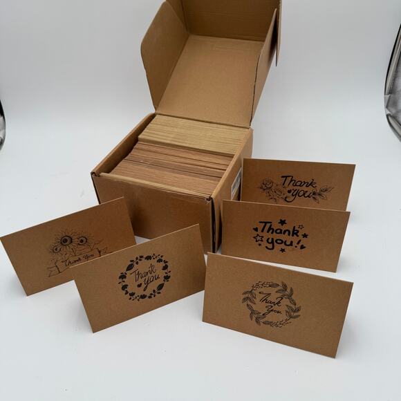 Thank You Notes Notecard Box and Envelopes 60 cards - Picture 1 of 8